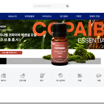 엔지엔몰 공식 쇼핑몰 구축 사례